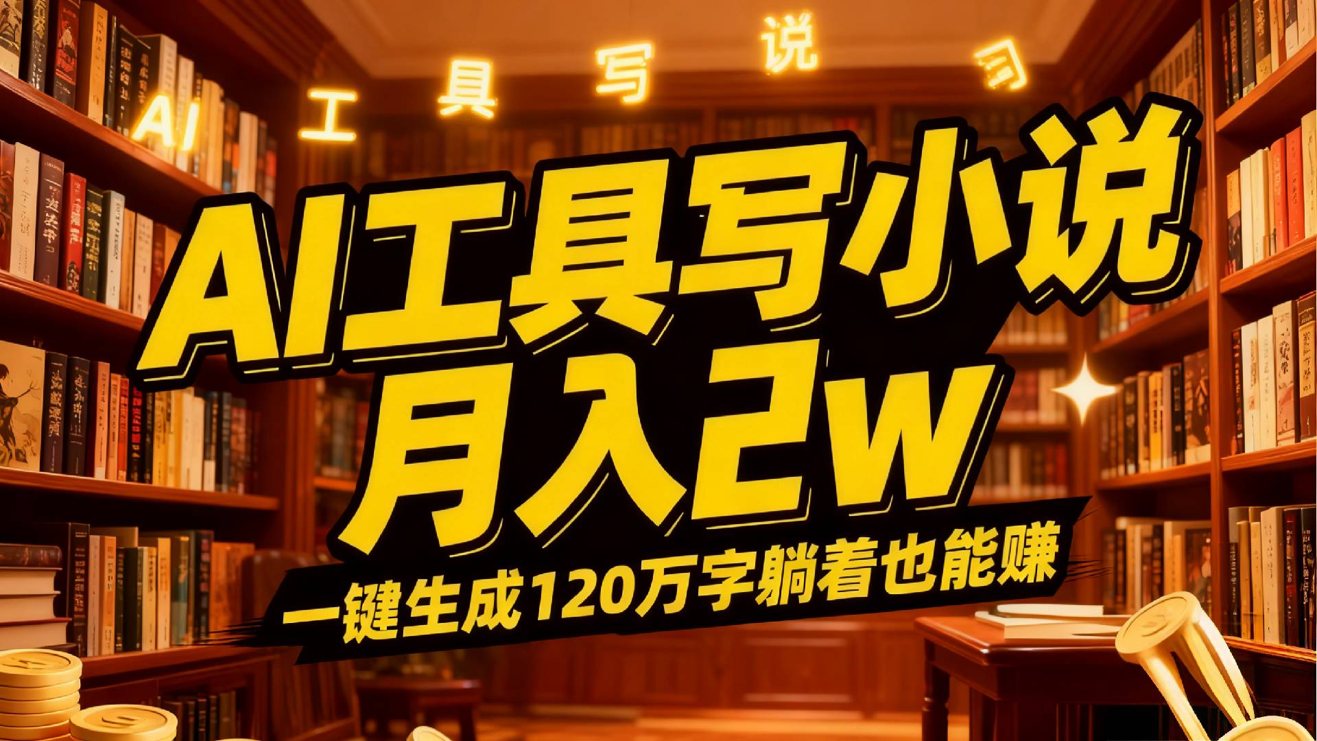 2026年AI工具写小说,一键生成120万字,躺着也能赚,月入2w+-副业小助手-全网项目库
