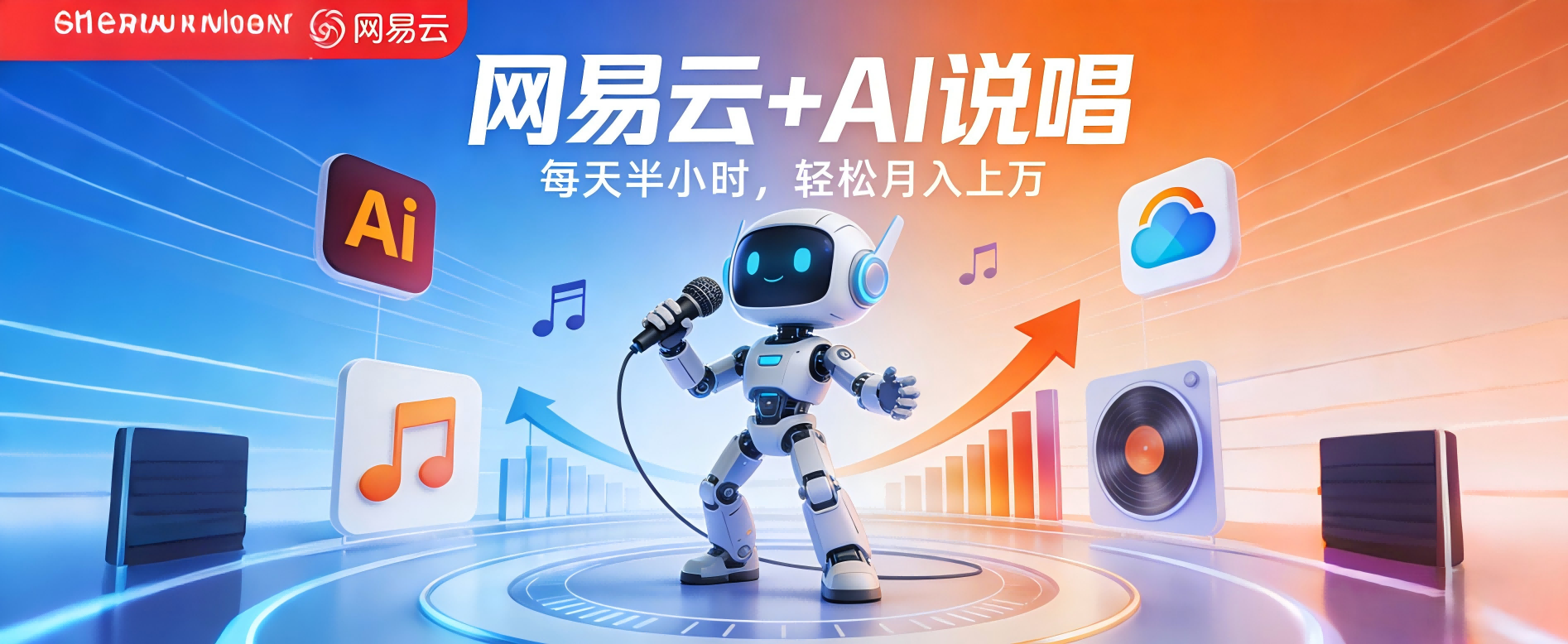 网易云+AI说唱,每天半小时,轻松月入上万-副业小助手-全网项目库