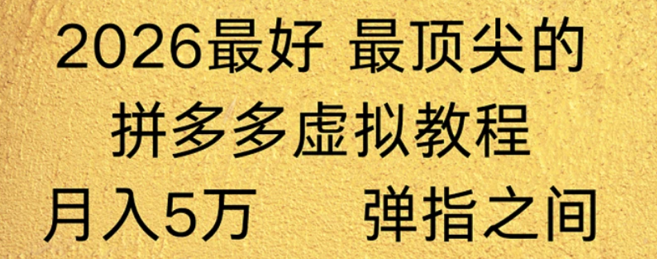 拼多多虚拟店懒人运营法：机器人包办回复发货，月入5W+教程！-副业小助手-全网项目库