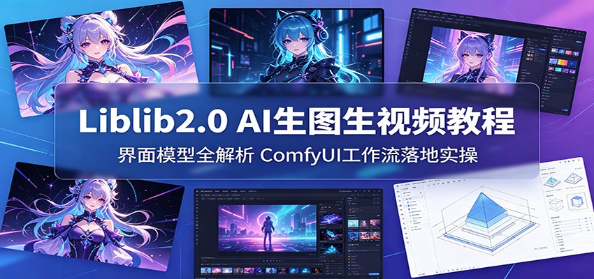 Liblib2.0 AI生图生视频教程：界面模型全解析，ComfyUI工作流落地实操-副业小助手-全网项目库