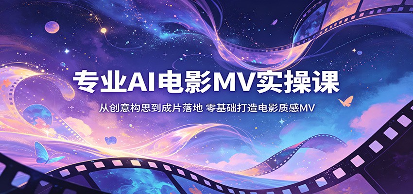 专业AI电影MV实操课：从创意构思到成片落地，零基础打造电影质感MV-副业小助手-全网项目库