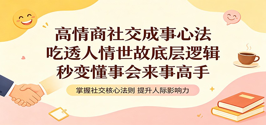 高情商社交成事心法：吃透人情世故底层逻辑，秒变懂事会来事高手-副业小助手-全网项目库