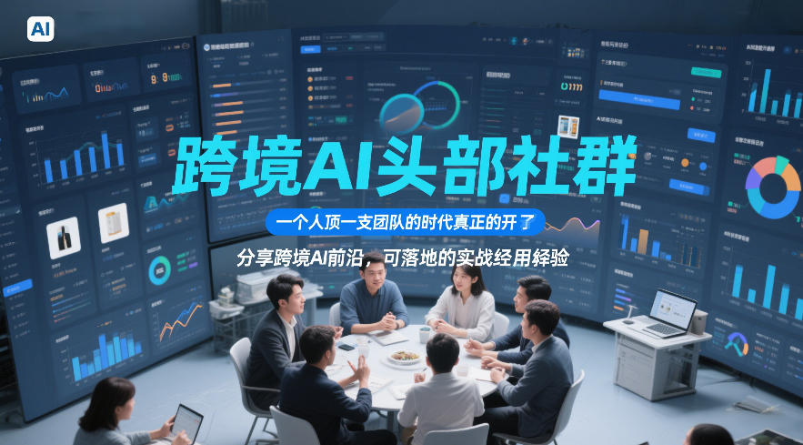 跨境AI头部社群，一个人顶一支团队的时代真正的开始了，分享跨境AI前沿，可落地的实战经验（更新5月11日）-副业小助手-全网项目库