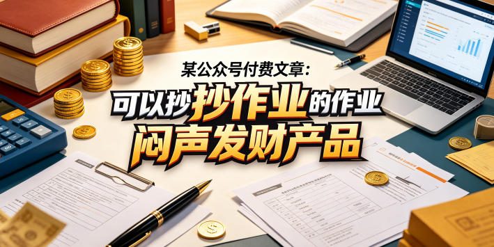 某公众号付费文章：可以抄作业的闷声发财产品-副业小助手-全网项目库