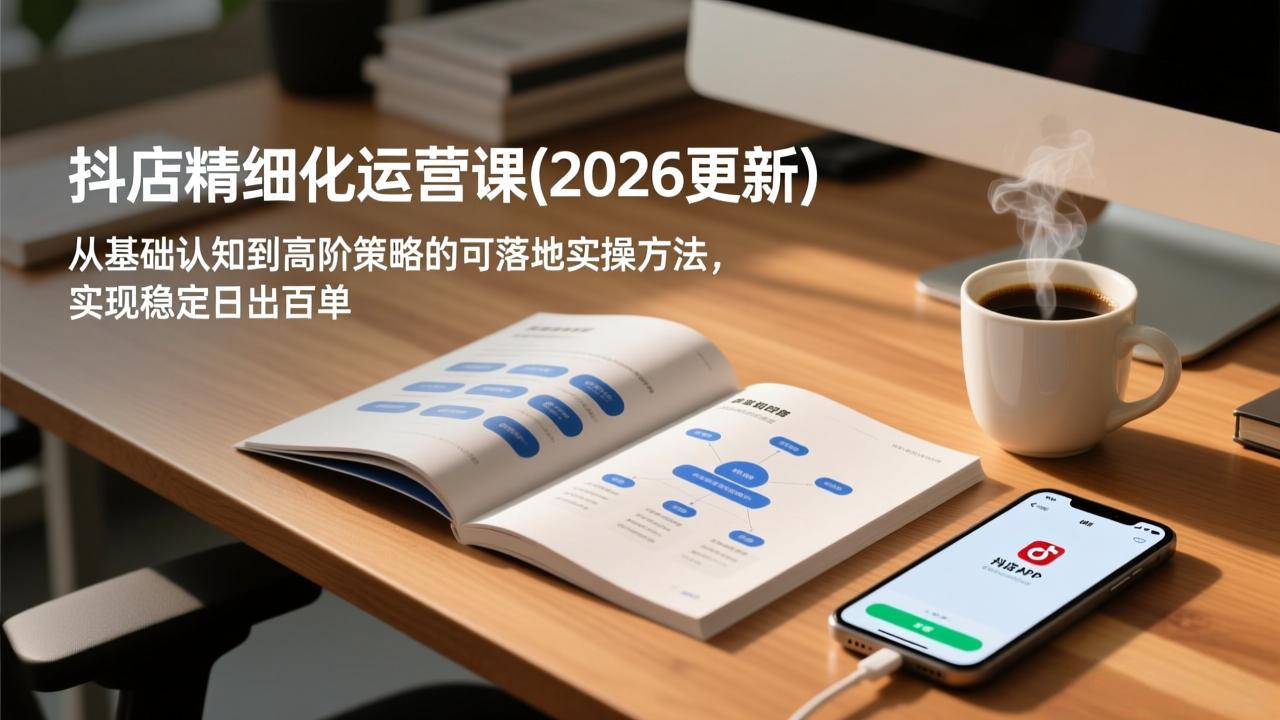（18421期）抖店精细化运营课(更新5月)，从基础认知到高阶策略的可落地实操方法，实现稳定日出百单-副业小助手-全网项目库