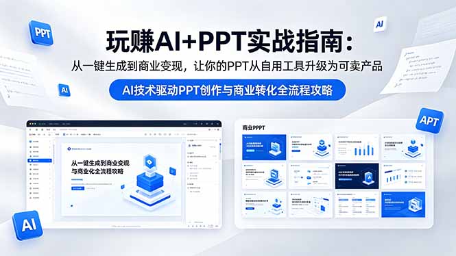 （18448期）玩赚AI+PPT实战指南-更新5月13：从一键生成到商业变现，让你的PPT从自用工具升级为可卖产品-副业小助手-全网项目库