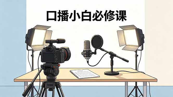 （18428期）口播小白必修课：录像收音灯光设备+脚本撰写，搭专业级录制场景-副业小助手-全网项目库