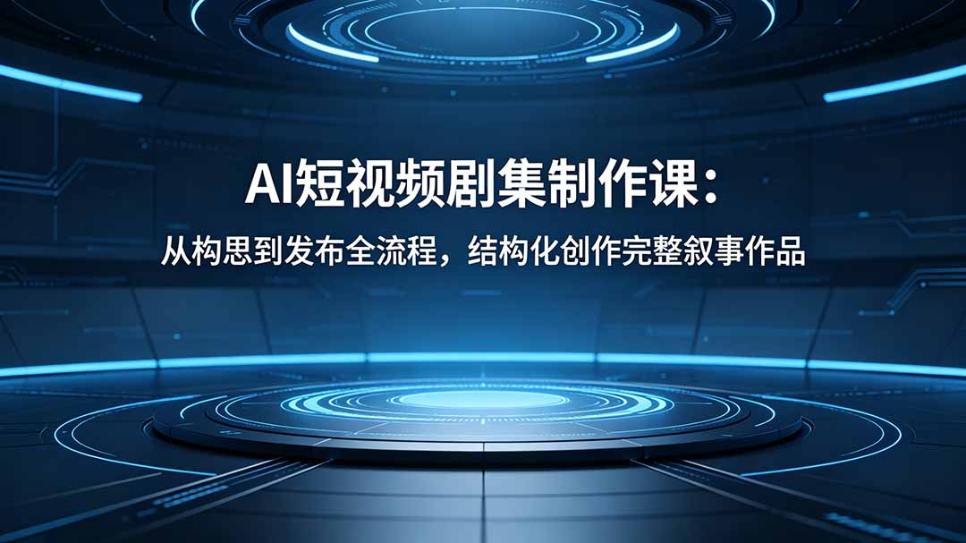 （18414期）AI短视频剧集制作课：从构思到发布全流程，结构化创作完整叙事作品-副业小助手-全网项目库