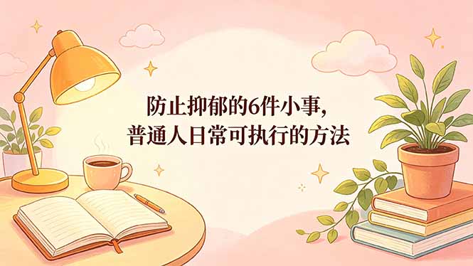 （18385期）付费文章：防止抑郁的6件小事，普通人日常可执行的方法-副业小助手-全网项目库