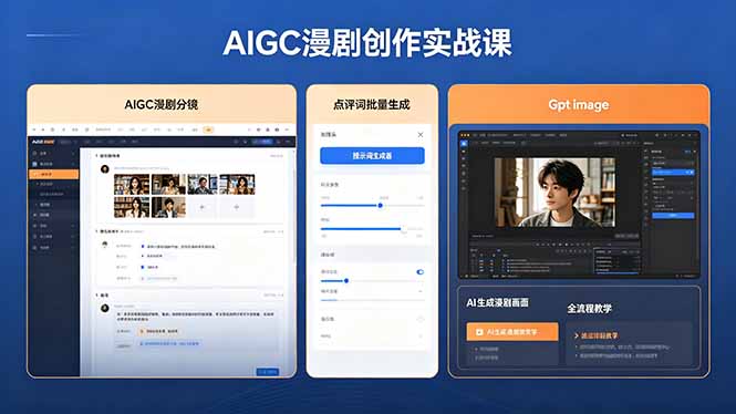 （18435期）AIGC漫剧创作实战课，提示词批量生成分镜剧本，Gpt image+维洛全流程教学助你AI变现-副业小助手-全网项目库